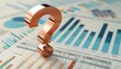 © Hansa & Party - 3D question mark with a business report background No people