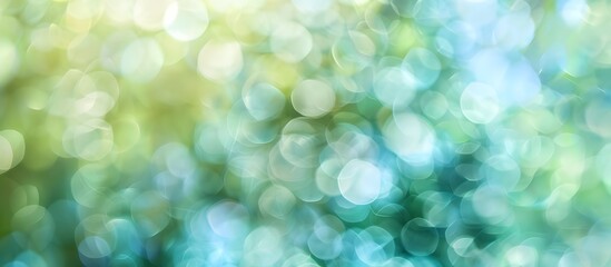 Poster - Abstract Bokeh Background with Green and Blue Lights