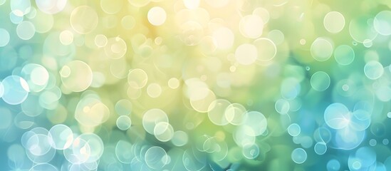 Wall Mural - abstract bokeh background with pastel blue green