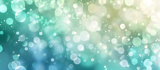 Poster - Abstract Bokeh Background With Blue & Green Pastel Colors