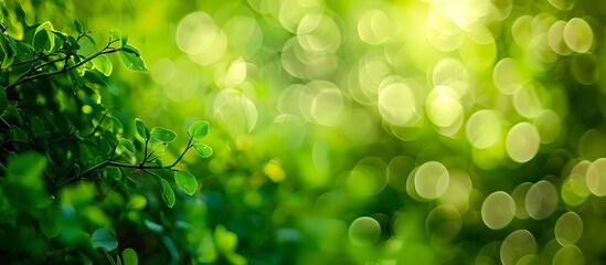 Wall Mural - Blurred Green Nature Bokeh Background