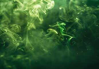 Sticker - Abstract Green Smoke Texture Background