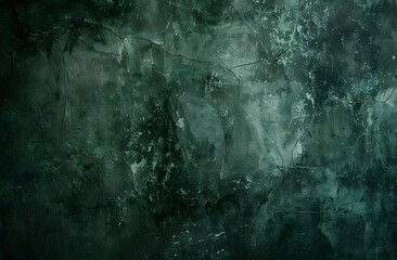 Canvas Print - Dark Green Concrete Wall Texture Background