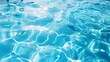 © Farid - Pool water background, blue ripple water with sunlight reflection pattern.