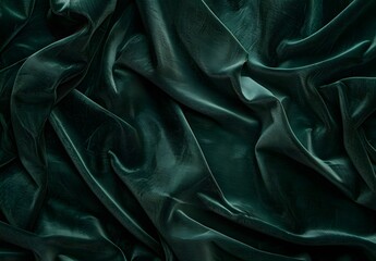 Poster - Dark Green Velvet Fabric Texture Background