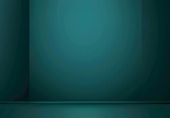 Poster - Minimalist Dark Teal Background with Empty Space