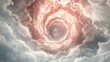 © SynthArt BWG - A swirling cloud of pink and white clouds with a hole in the middle