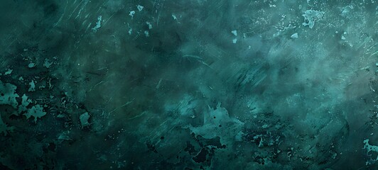 Wall Mural - Dark Teal Grunge Background Texture, Ultra Realistic