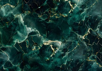 Poster - Emerald Green Marble Texture Background