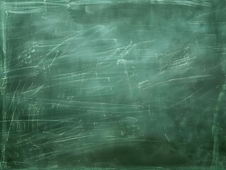 Poster - Green Chalkboard Texture Background for Education