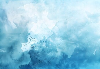 Wall Mural - Abstract Watercolor Background, Light Blue Texture