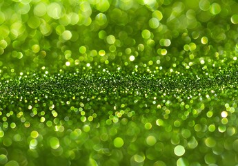 Wall Mural - lime green glitter texture background with bokeh