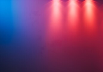 Wall Mural - red and blue gradient wall with spotlights