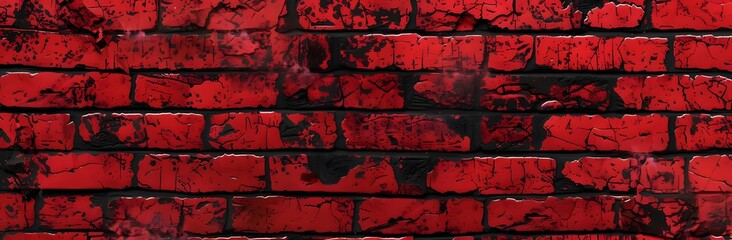 Poster - Red Brick Wall Texture Background for Design