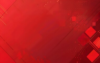 Poster - Abstract Red Gradient Background with Geometric Shapes