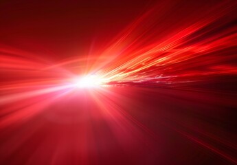 Wall Mural - Red Light Rays with Speed Blur Effect