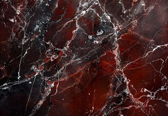 Poster - Intricate Red Marble Texture With Veins