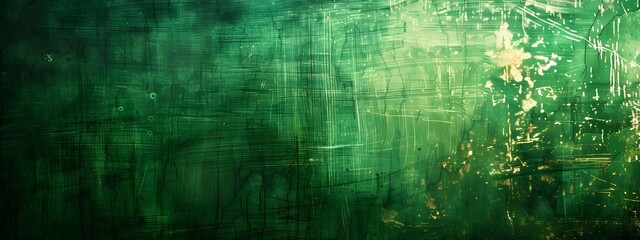 Sticker - Vibrant Green Grunge Texture Background