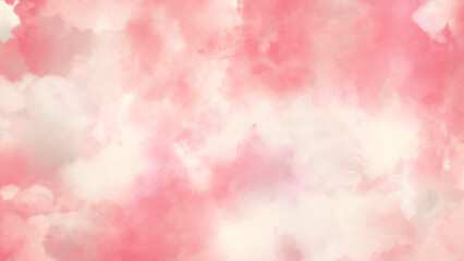 Wall Mural - Soft pink watercolor strokes blend into a beautiful abstract background, watercolor background concept, Beautiful and smooth soft blurred pink texture in center with blank.