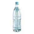 © McClerish - Clear plastic bottle of sparkling water with blue cap