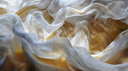 Natural white and yellow cocoon or silkworm nets for background, a source of silk thread and silk fabric. 