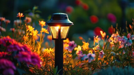 Poster - Garden Lamp in Bloom