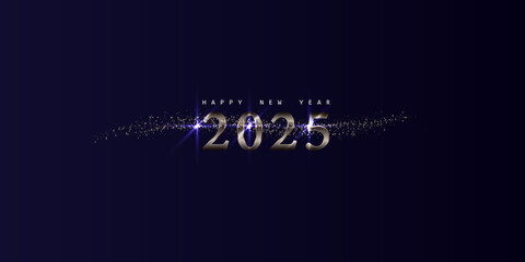 Wall Mural - Stepping into a Bright Future Happy New Year 2025