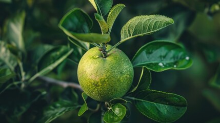 Poster - Green Apple on a Branch