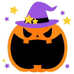Wall Mural - ハロウィンの大きな口のかぼちゃフレーム_ベクターイラスト