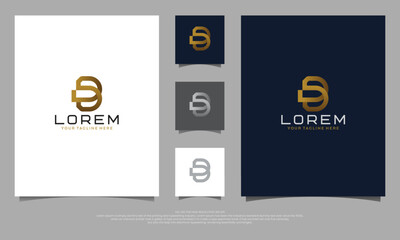 Luxury design B monogram logo design template