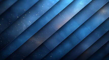 Abstract geometric pattern of blue slats with a dusting of starry specks, invoking a serene cosmic effect.