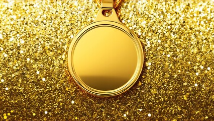 Wall Mural - gold first place winners medal. success achievement concept