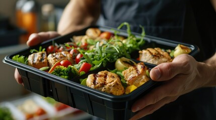 Healthy Meal Prep Chicken And Vegetables In Food Container