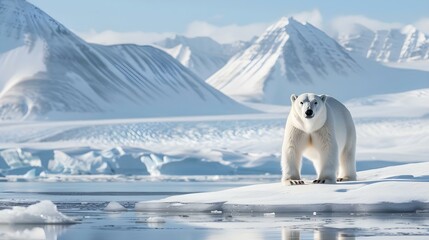 Wall Mural - Remote Arctic wilderness with icy landscapes