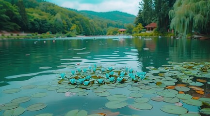 Poster - lake in the forest