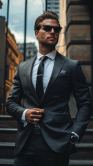 Wall Mural - man, suit outfit, clothing 