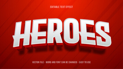 Wall Mural - Editable super heroes text effect