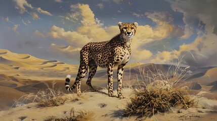 Sticker - Cheetah in the dunes