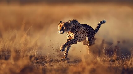 Sticker - Cheetah running on the savanna