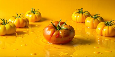 Wall Mural - la tomatina. tomato background