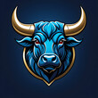 © dm - Bull logo design, Bull mascot logo, bull head illustration vector drawing, Brave cow head mascot Logo design. Vector Template Illustration Design. Mascot Brave bull Logo design any graphic work art