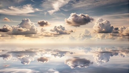 Wall Mural - Abstract image of ethereal clouds floating in serene sky, clouds, ethereal, abstract, serenity, sky, peaceful, tranquil, float