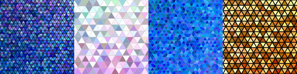 Wall Mural - abstract triangle polygon background set
