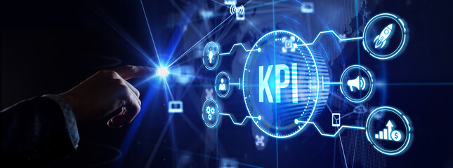 Wall Mural - KPI Key Performance Indicator for Business Concept. Business, Technology, Internet and network concept.