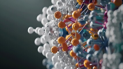 Poster - A highresolution image of a proton pump structure with individual parts labeled for better understanding.