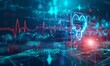 © Da - Heartbeat with Medical Background Representing Health and Medical Technology Concepts, AI-Generated, 4K High-Resolution Wallpaper. Emphasizing Healthcare, Medical Services, and Advanced Technology in