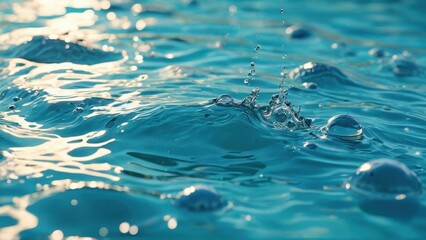 Wall Mural - Water Ripples and Bubbles.