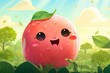 © Hanna Haradzetska - Cute guava with a big smile and rosy cheeks, standing in a sunny field