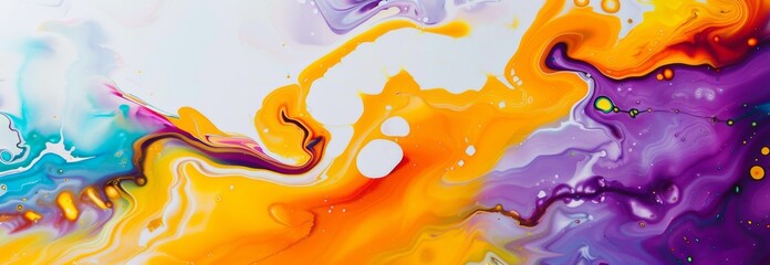 Canvas Print - Beautiful paintwork with an abstract marbleized effect.