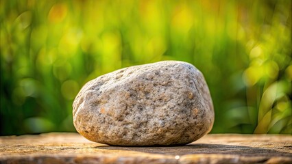 Sticker - Stone rock object with a textured surface, isolated on a nature background , stone, rock, object, isolated, background, nature